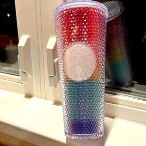 Starbucks 24 ounce Tumblr rainbow iridescent perfect condition